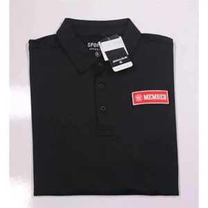 Atlanta Hawks Member Black Performance Golf Polo Shirt by Sportiqe Men's XL New
